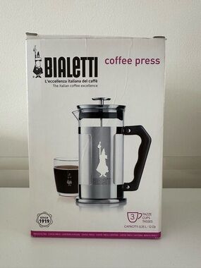 Bialetti French Press Coffee Maker – 3-Cup (350ml/12oz)